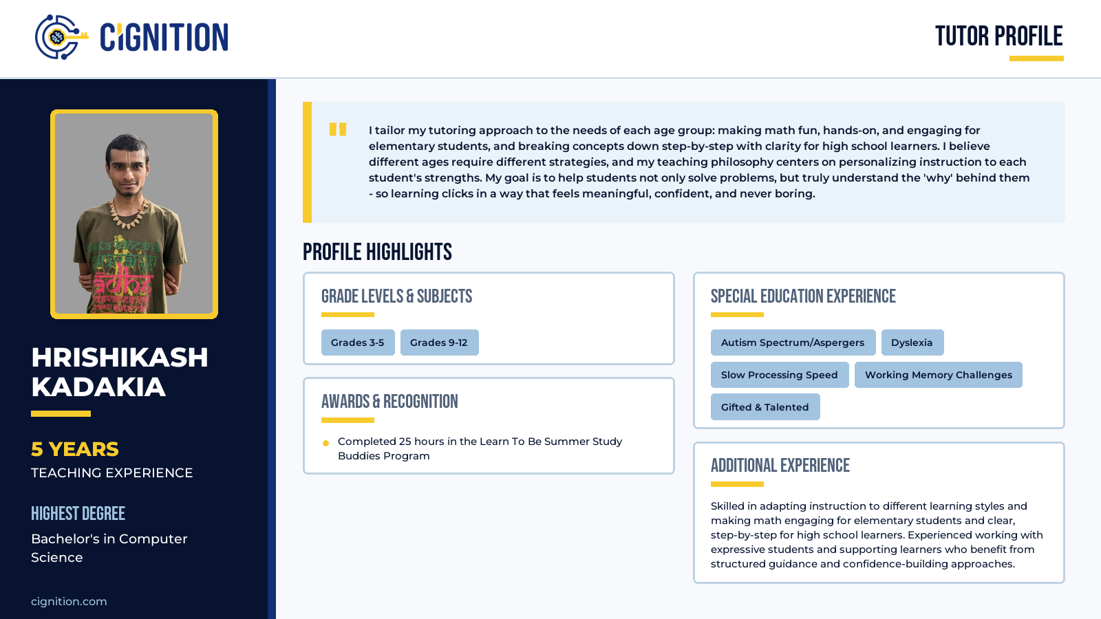 Hrishikash-Kadakia-Cignition-Tutor-Profile