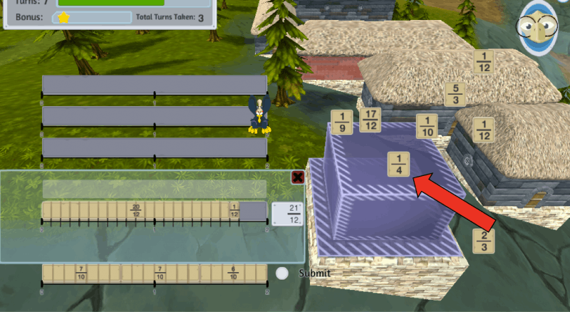 FogStone Isle fraction addition manipulative